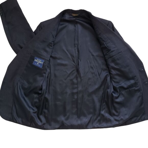 Vintage Nino Cerruti Rue Royal Wool Blazer Jacket Mens 42 Black Sport Coat - Picture 5 of 12